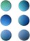 300PCS Mini Gradient Cupcake Liners Cupcake Cups 6 Designs Blue Gradient Cupcake Papers Baking Cups Cupcake Wrappers (Small Size)